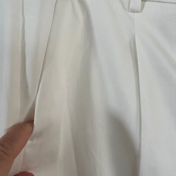 NWT Talbots Sz 14P Bristol Pant White Cotton Tencel Blend Chinos - Picture 4 of 7